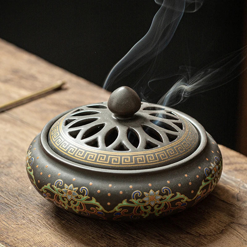 Ceramic Lotus Incense Burner