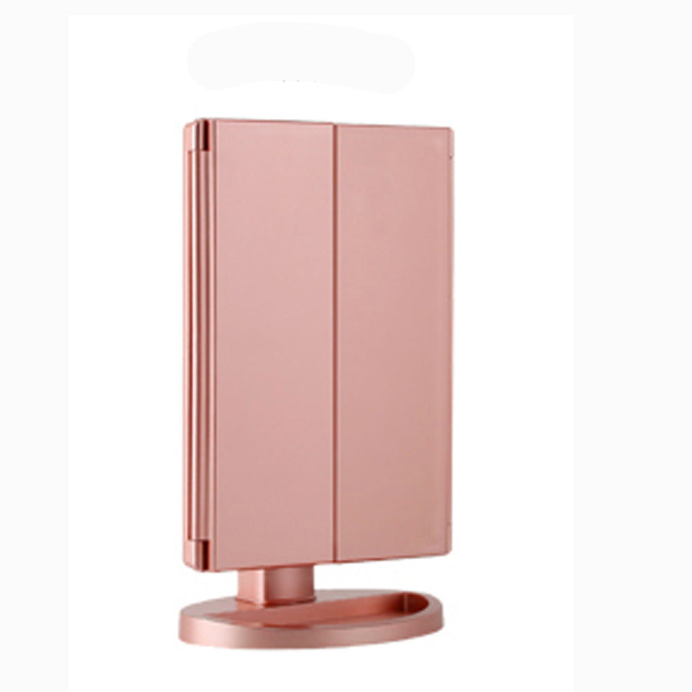 Rechargeable LED Makeup Mirror — 360° Rotating with Magnification