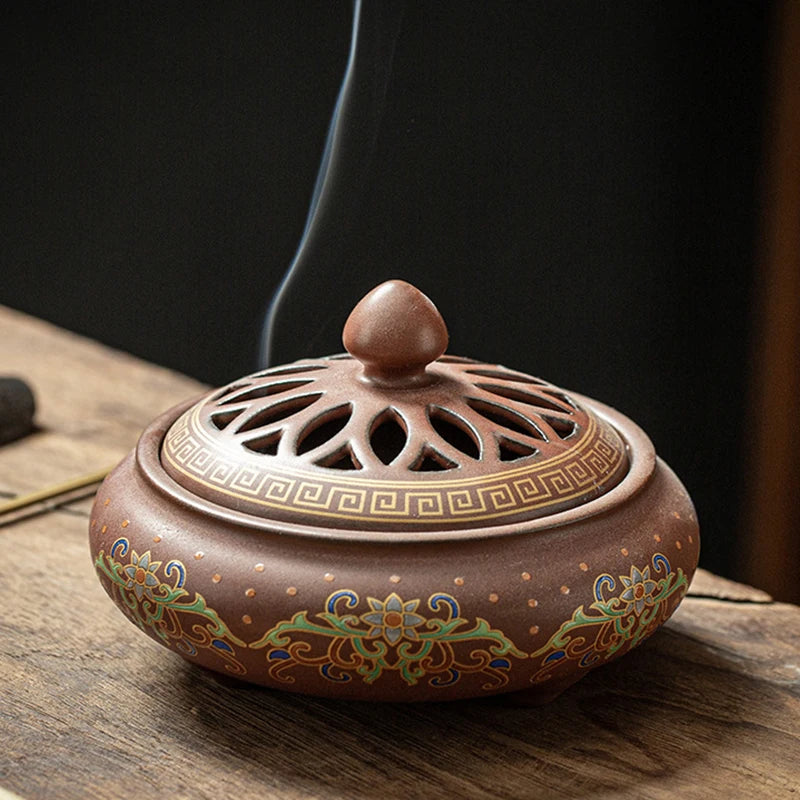 Ceramic Lotus Incense Burner