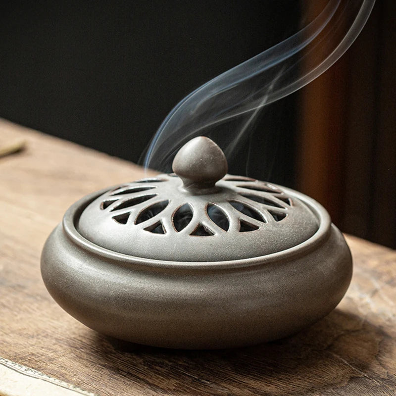 Ceramic Lotus Incense Burner