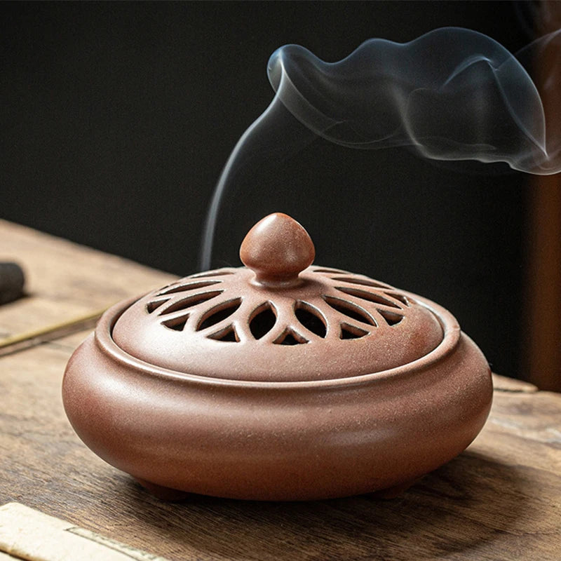 Ceramic Lotus Incense Burner