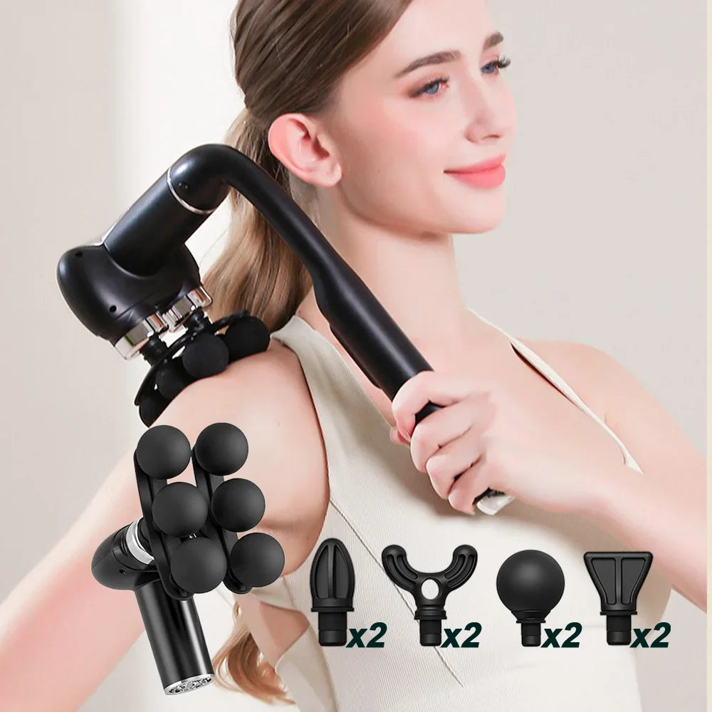 Handheld Fascia Gun — 6 Massage Heads