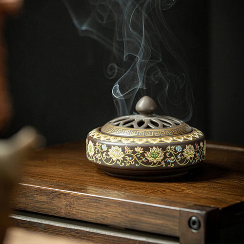 Ceramic Lotus Incense Burner
