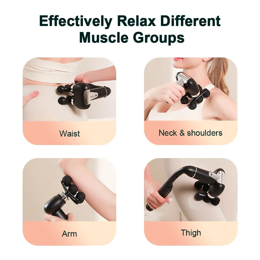 Handheld Fascia Gun — 6 Massage Heads