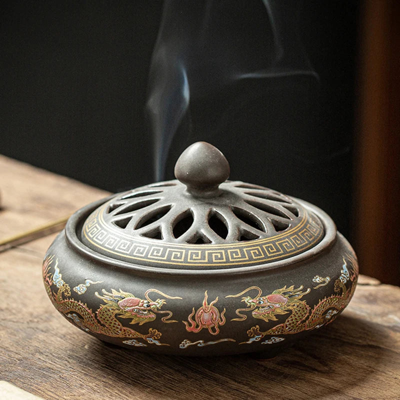 Ceramic Lotus Incense Burner