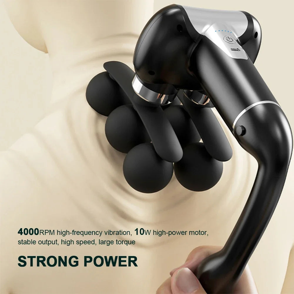 Handheld Fascia Gun — 6 Massage Heads