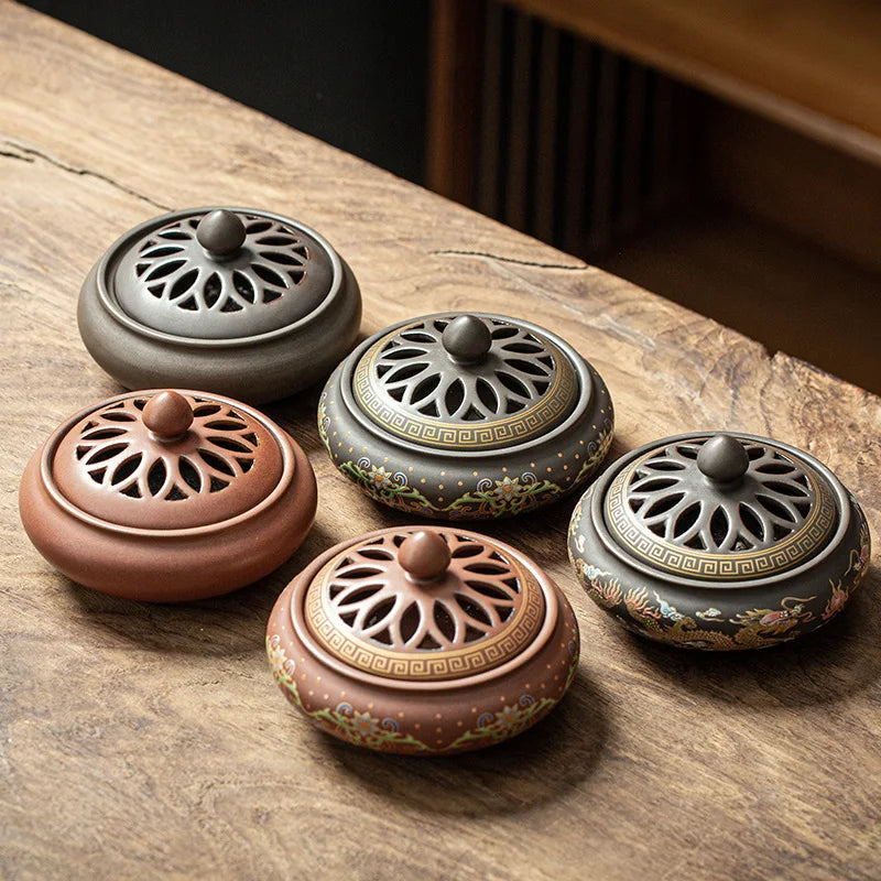 Ceramic Lotus Incense Burner