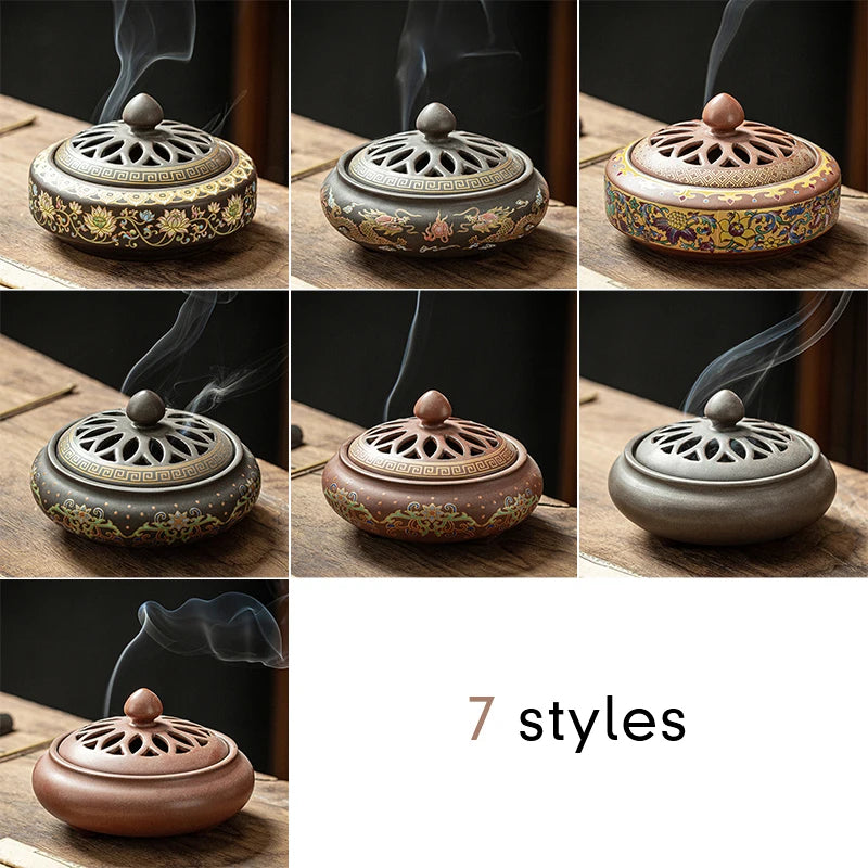 Ceramic Lotus Incense Burner