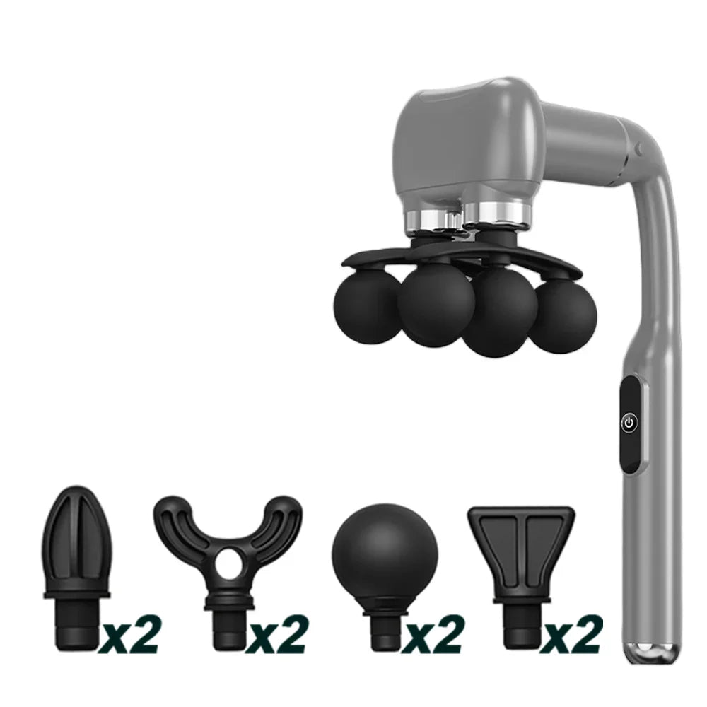 Handheld Fascia Gun — 6 Massage Heads