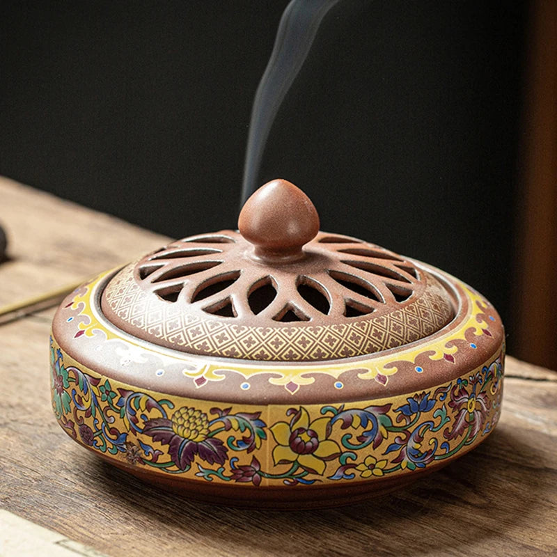Ceramic Lotus Incense Burner
